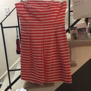 Size 16 Coral/Red & White Striped Dress